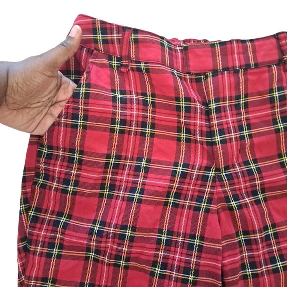 Hot Topic red plaid high rise pants - Picture 6 of 15